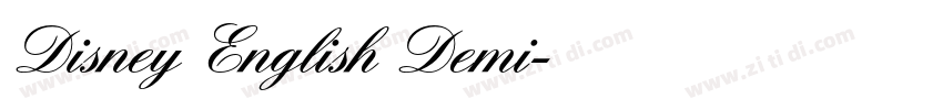 Disney English Demi字体转换